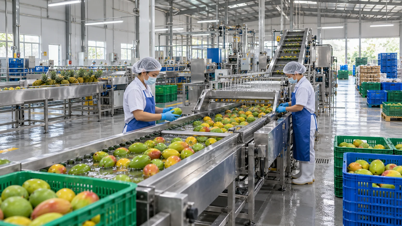 Mô phỏng chế biến nông lâm sản, kho chứa và băng chuyền